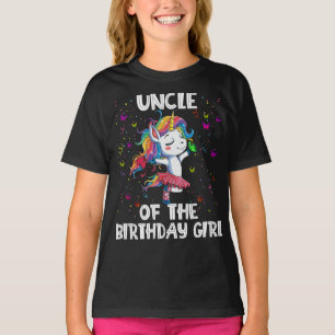 Unicorn Uncle Of The Birthday Girl T-Shirt