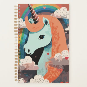 Unicorn under Rainbow & Among Hearts Planner