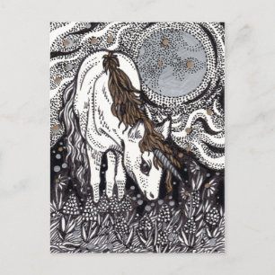 Unicorn Under the Moon Postcard