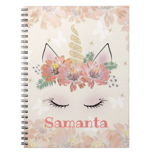 Unicorn, Unicorn Face, personalized Notebook