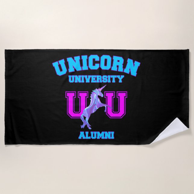 Unicorn University Beach Towel (Front)