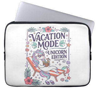 Unicorn Vacation Mode Unicorn Edition Adorable App Laptop Sleeve