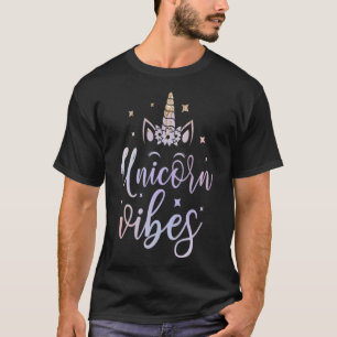 Unicorn Vibes  Girls Pastel Rainbow Daughter Niece T-Shirt