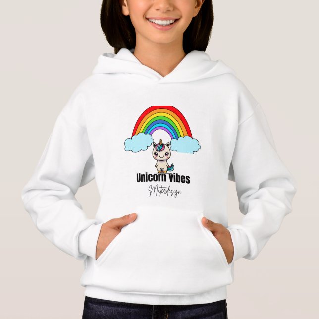 Unicorn Vibes Magic hoodies #kidshoodies (Front)