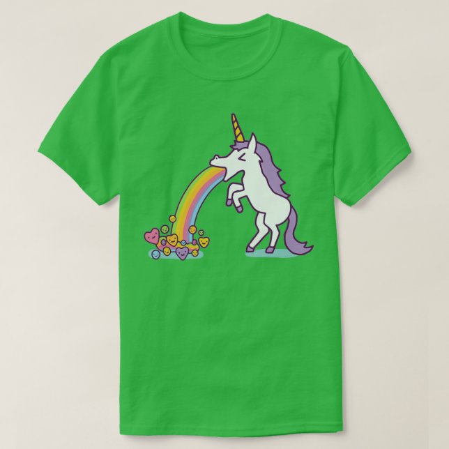 Unicorn Vomit Funny Rainbow Mythical Horse T-Shirt (Design Front)