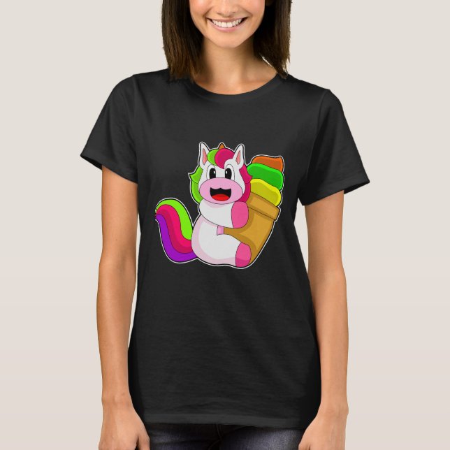 Unicorn Waffle ice cream T-Shirt (Front)