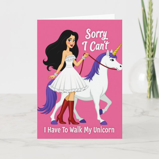 Unicorn Walk Excuse Card (Front)
