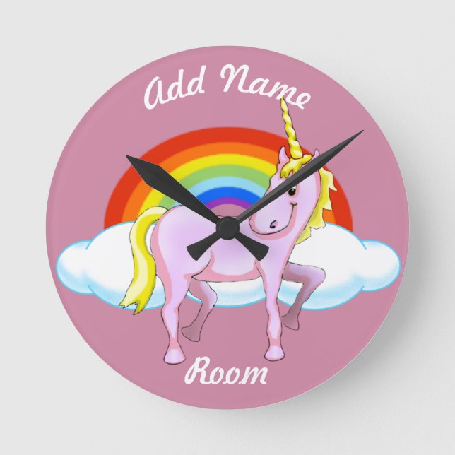 Unicorn Wall Clock (Customisable) (Front)