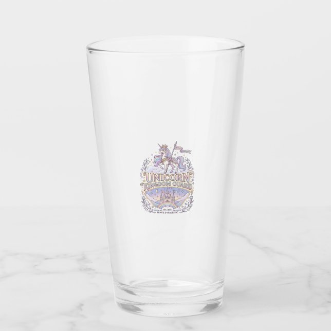 Unicorn Wanderlust Unicorn Gift Idea Vector Design Glass (Front)