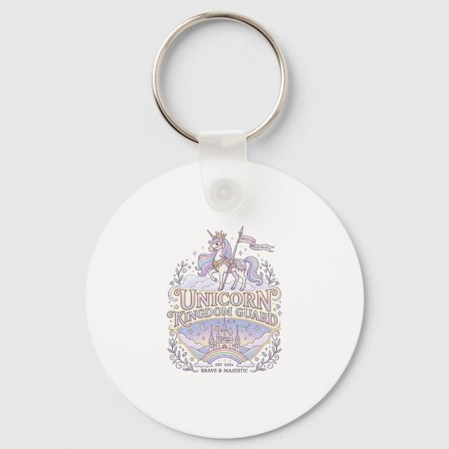 Unicorn Wanderlust Unicorn Gift Idea Vector Design Key Ring (Front)