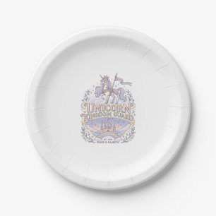 Unicorn Wanderlust Unicorn Gift Idea Vector Design Paper Plate