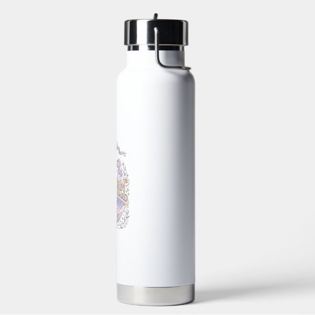 Unicorn Wanderlust Unicorn Gift Idea Vector Design Water Bottle (Left)
