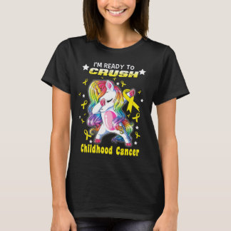 unicorn warrior crush childhood cancer awareness T-Shirt