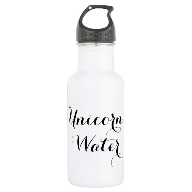 Unicorn Water funny hipster humour quote saying 532 Ml Water Bottle (Front)