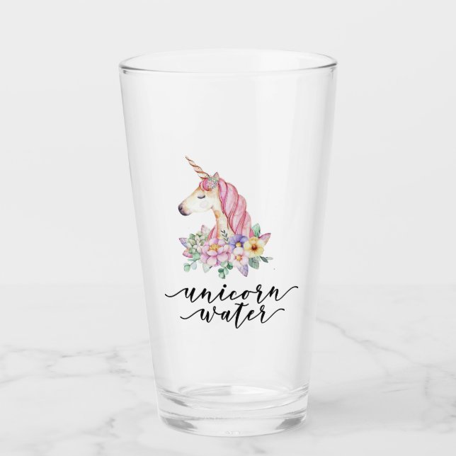 Unicorn Water Glass Cup (Front)