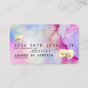 Unicorn watercolor Credit Card