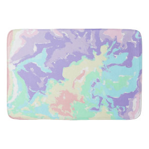 Unicorn Watercolor Pastels Bath Mat