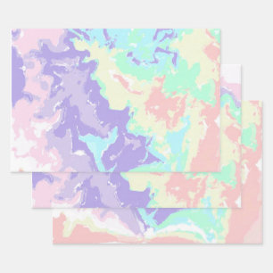 Unicorn Watercolor Pastels  Wrapping Paper Sheet