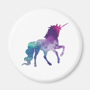 Unicorn Watercolor Silhouette Magnet