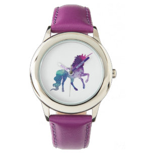 Unicorn Watercolor Silhouette Watch
