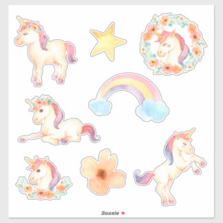Unicorn Watercolor Stickers