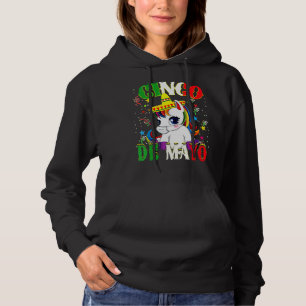 Unicorn Wearing Mask Cinco De Mayo Hoodie