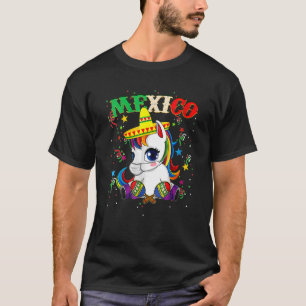Unicorn Wearing Mask  Cinco De Mayo Mexican Festiv T-Shirt