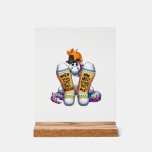 Unicorn Wearing Socks Men Women Kids Boys Girls Th Acrylic Sign