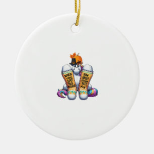Unicorn Wearing Socks Men Women Kids Boys Girls Th Ceramic Tree Decoration