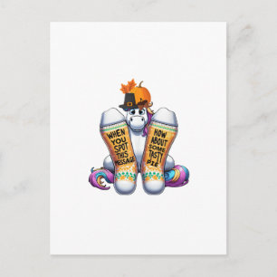Unicorn Wearing Socks Men Women Kids Boys Girls Th Postcard