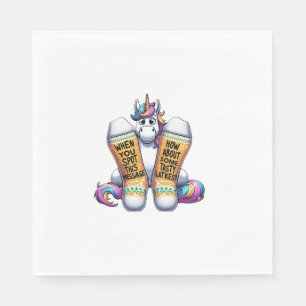 Unicorn Wearing Socks Men Women Kids Teens Hanukka Napkin