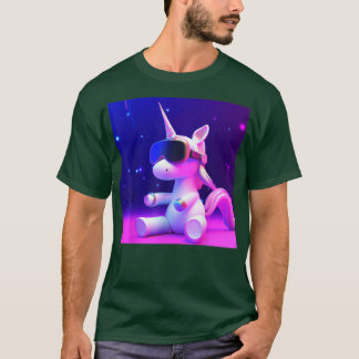 Unicorn wearing vr glasses Cute Unicorn Lovers  T-Shirt