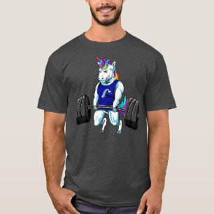 Unicorn Weightlifting  Deadlift Fitness Gym Women  T-Shirt