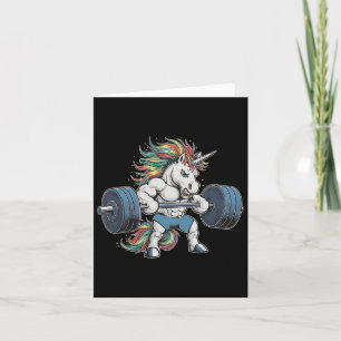 Unicorn Weightlifting Fitness Gym Card