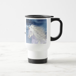 Unicorn White Beauty Travel Mug
