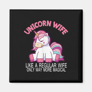 Unicorn Wife Way More Magical Wedding Bride And Gr Magnet