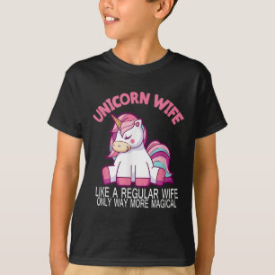 Unicorn Wife Way More Magical Wedding Bride And Gr T-Shirt