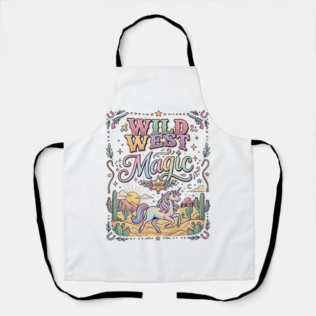 Unicorn Wild West Magic Original Apron (Front)