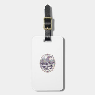 Unicorn Wildflowers and Unicorn Dreams POD Ready M Luggage Tag
