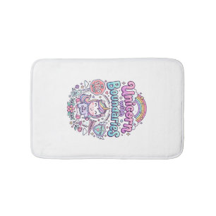 Unicorn with Boundaries Charming Apparel Graphic_1 Bath Mat