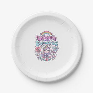 Unicorn with Boundaries Charming Apparel Graphic_1 Paper Plate