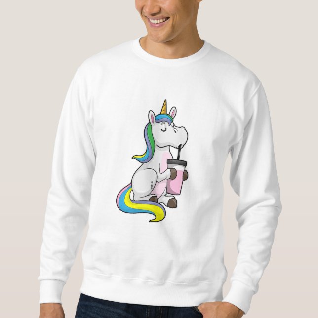 Unicorn with Bubble Tea Sweatshirt (Front)