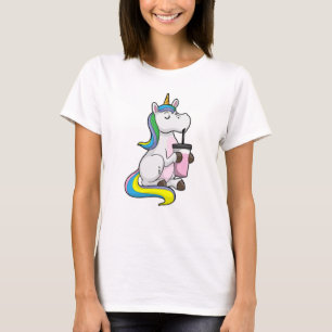 Unicorn with Bubble Tea T-Shirt