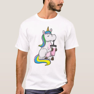 Unicorn with Bubble Tea T-Shirt