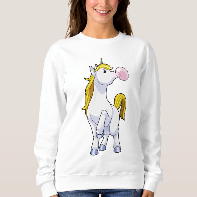 Unicorn with Chewing gum Sweatshirt (Front)