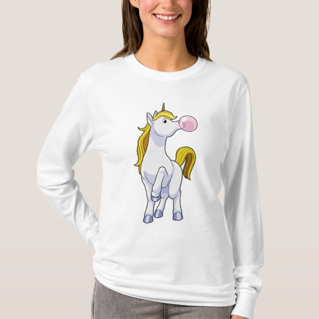 Unicorn with Chewing gum T-Shirt (Front)