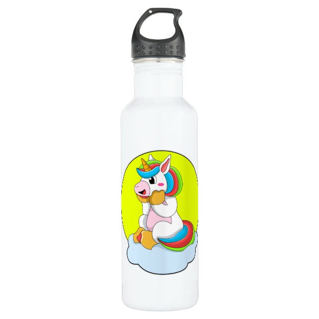 Unicorn with Cloud & Sun 710 Ml Water Bottle (Front)