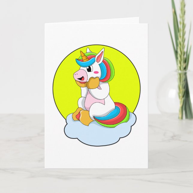Unicorn with Cloud & Sun Card (Front)