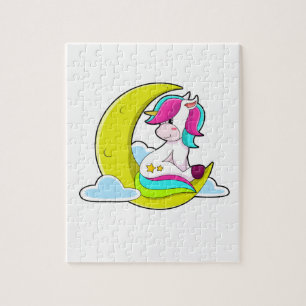 Unicorn with Clouds & Moon Jigsaw Puzzle