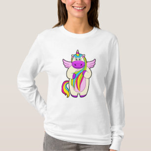 Unicorn with colourful Hairs T-Shirt